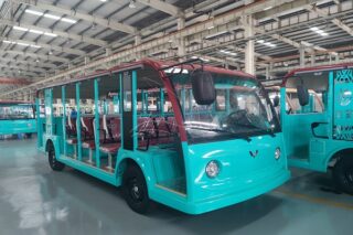 14 seater electric sightseeing bus for sale to Vietnam